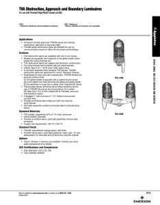TVA Obstruction, Approach and Boundary Luminaires Catalog Pages