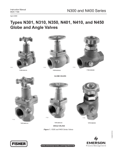 Types N301, N310, N350, N401, N410, and N450 Globe and Angle