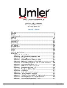 Umler Data Specification Manual