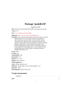 Package `peakRAM`