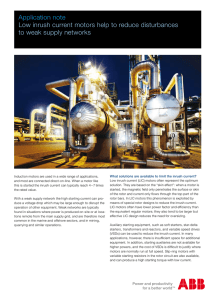 Application note Low inrush current motors help to reduce