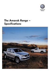 The Amarok Range – Specifications