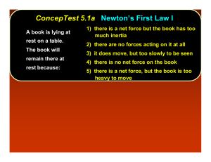 ConcepTest 5.1a Newton`s First Law I