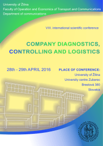company diagnostics, controlling and logistics