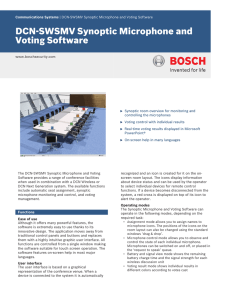 DCN‑SWSMV Synoptic Microphone and Voting Software