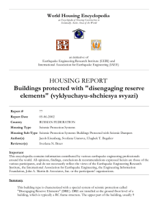HOUSING REPORT Buildings protected with "disengaging reserve