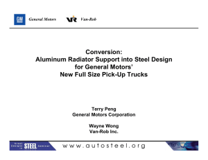 Conversion: Aluminum Radiator Support into Steel Design for