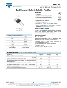 M30L40C Dual Common Cathode Schottky Rectifier