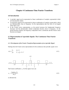 Chapter 4 Continuous-Time Fourier Transform