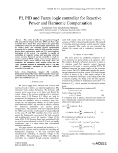 PI, PID and Fuzzy logic controller for Reactive Power and Harmonic