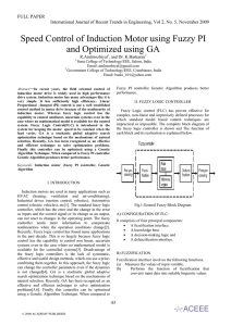 Speed Control of Induction Motor using Fuzzy PI and Optimized