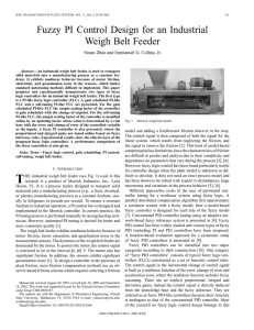 Fuzzy pi control design for an industrial weigh belt feeder