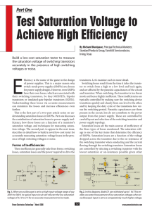 Test Saturation Voltage to Achieve High Efficiency