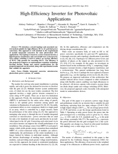 High-Efficiency Inverter for Photovoltaic