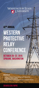 WESTERN PROTECTIVE RELAY CONFERENCE