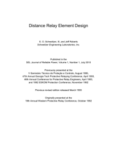 Distance Relay Element Design