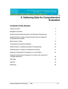 8. Gathering Data for Comprehensive Evaluation