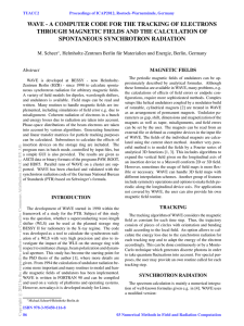 WAVE - A Computer Code for the Tracking of Electrons through