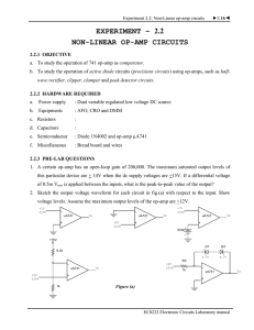 EXPERIMENT – 2.2 NON-LINEAR OP