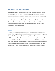 The Physical Characteristics of Line