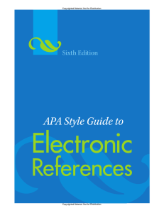 APA Style Guide to Electronic References