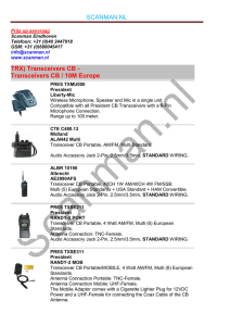 SCANMAN.NL TRX) Transceivers CB