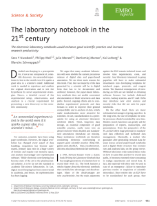 The laboratory notebook in the 21st century
