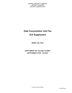 Data Concentrator Unit Fan ICA Supplement