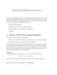 Solving First Order Linear Equations
