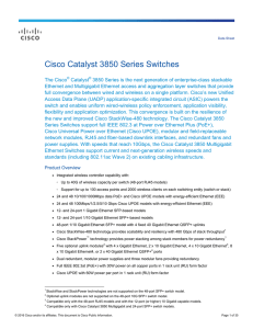 Cisco Catalyst 3850 Series Switches Data Sheet