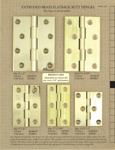 extruded brass flatback butt hinges