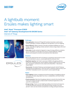 Intel Case Study: A lightbulb moment: Ersúles makes lighting smart.