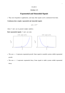 Exponential and Sinusoidal Signals