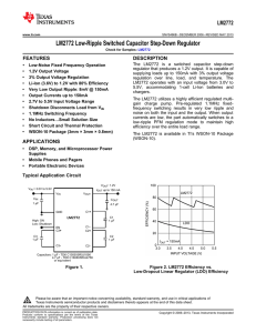 LM2772 Low-Ripple Switched Capacitor Step