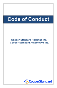 Code of Conduct - Cooper Standard