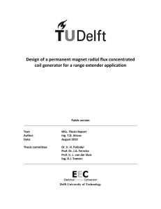 Design of a permanent magnet radial flux concentrated coil