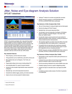 Jitter and Eye-diagram analysis tools datasheet