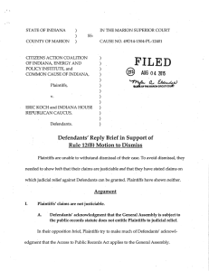 @ AUG 04 2015 Defendants` Reply Brief in Support of Rule 12(B