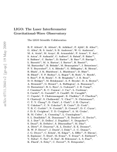 LIGO: The Laser Interferometer Gravitational
