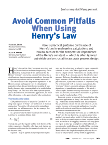 Avoid Common Pitfalls When Using Henry`s Law