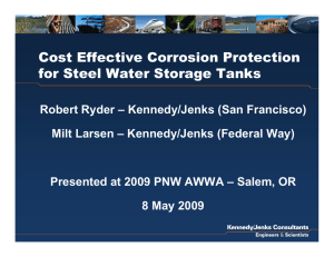Cost Effective Corrosion Protection for Steel Water Storage Tanks