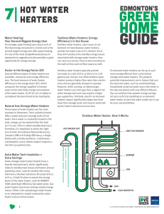 Green Home Guide: Hot Water Heaters