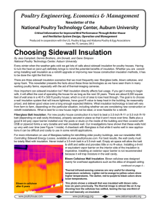 Choosing Sidewall Insulation - Alabama Cooperative Extension