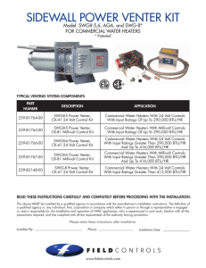 sidewall power venter kit