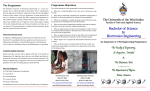 Electronics Engineering Brochure - The University of the West Indies