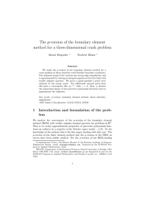 The p-version of the boundary element method for a three