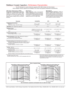 Multilayer Ceramic Capacitors - Performance Characteristics