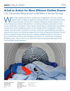 NRDC: A Call to Action for More Efficient Clothes Dryers