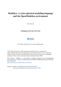 Modelica- A cyber-physical modeling language and the