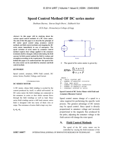 Speed Control Method OF DC series motor